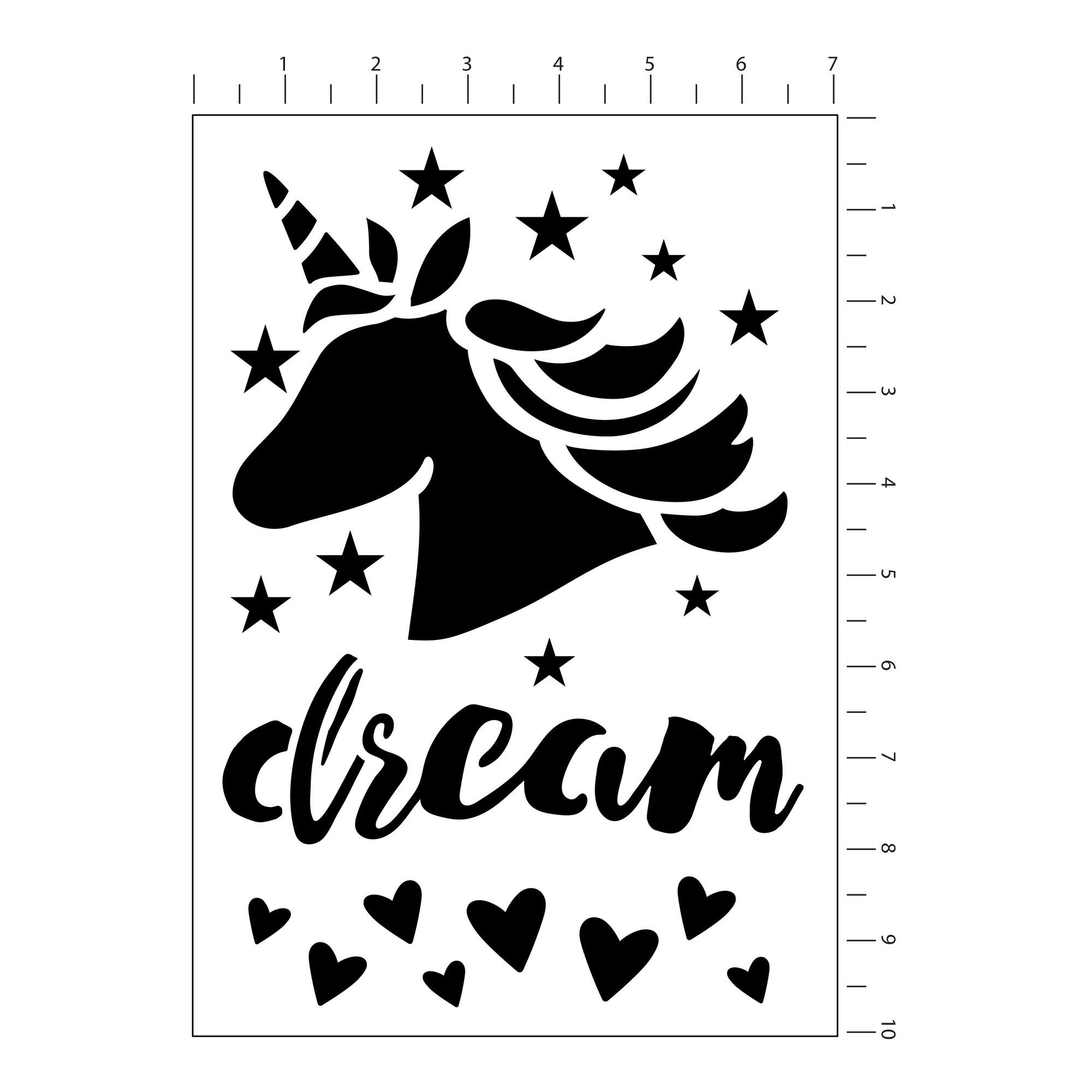 Unicorn Stencils by Craft Smart®, 7" x 10"